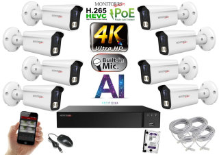 Monitorrs Security 4K IP 8 kamerový set 8 Mpix WTube (6378K8)